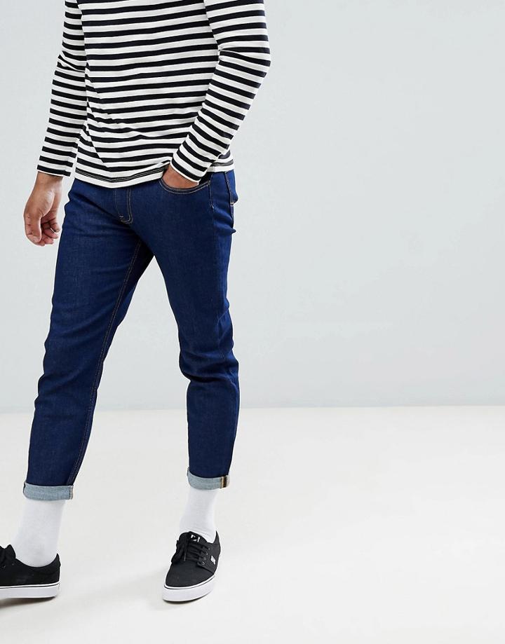 Lee Arven Skater Cropped Jeans Rinse Wash - Blue
