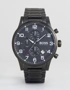 Boss By Hugo Boss 1513180 Aeroliner Bracelet Watch In Black - Black