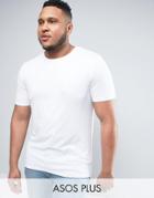 Asos Plus Muscle T-shirt In White - White