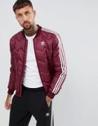 Adidas Originals Quilted Superstar Jacket In Red Dh5014 - Red