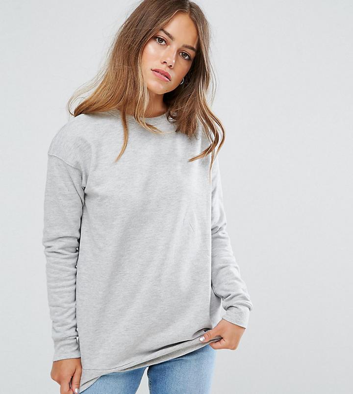 Asos Petite Boyfriend Sweat - Gray