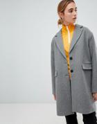 Pull & Bear Car Coat - Gray
