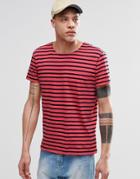Cheap Monday Standard Stripe T-shirt - Coral Stripe