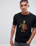 Bolongaro Trevor Embroidered Skeleton T-shirt - Black