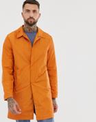 Asos Design Lightweight Trench Coat In Burnt Orange - Orange
