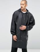 Rains Waterproof Loose-fit Jacket - Black