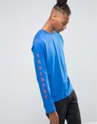 Hype Long Sleeve T-shirt With Arm Print - Blue