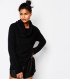 Micha Lounge Cowl Neck Boucle Sweater - Black