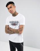 Napapijri Solin Logo T-shirt In White - White