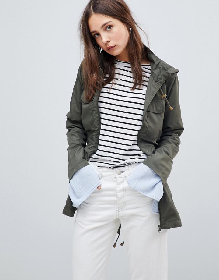 Brave Soul Love Box Lightweight Jacket - Green