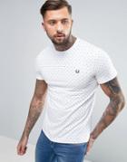 Fred Perry Square Dot Print T-shirt In White - White