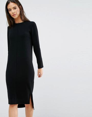 Les 100 Ciels Verber Cashmere Midi-dress - Black