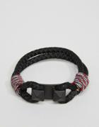 Icon Brand Rope Bracelet In Black - Black