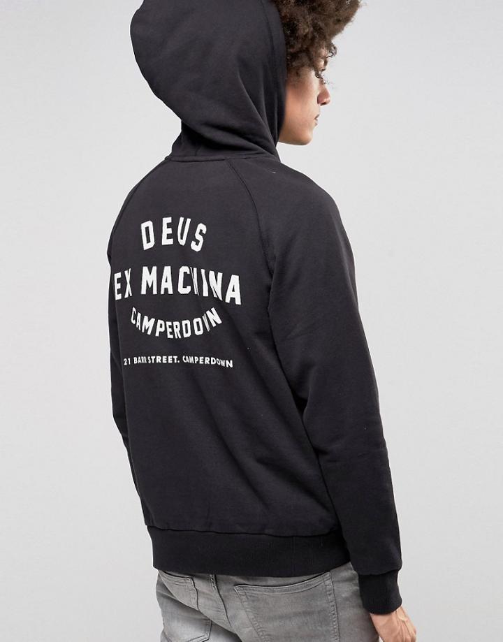 Deus Ex Machina Hoodie With Camperdown Back Print - Black