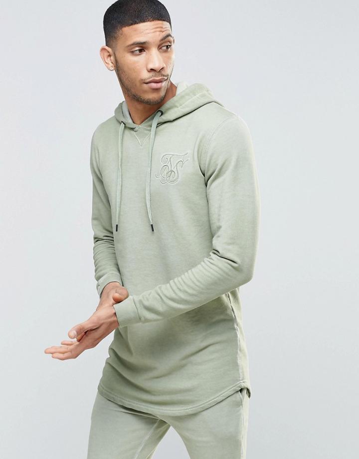 Siksilk Overdye Hoodie - Khaki