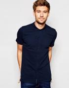 Selected Homme Polo Shirt With Full Length Placket - Navy