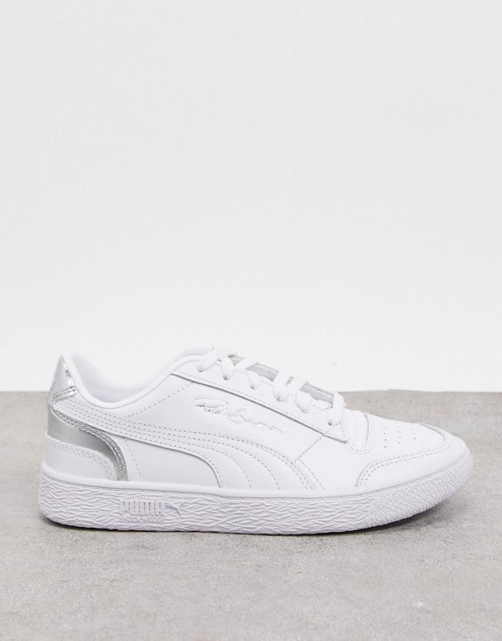 Puma Ralph Sampson Lo Metal Sneakers In Sliver-silver