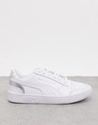 Puma Ralph Sampson Lo Metal Sneakers In Sliver-silver