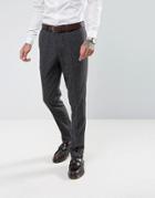 Harry Brown Skinny Fit Gray Nep Suit Pants - Gray