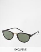 Reclaimed Vintage Round Sunglasses - Black