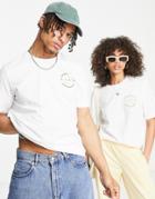 Adidas Originals 'sports Resort' Club T-shirt In White With Back Graphics