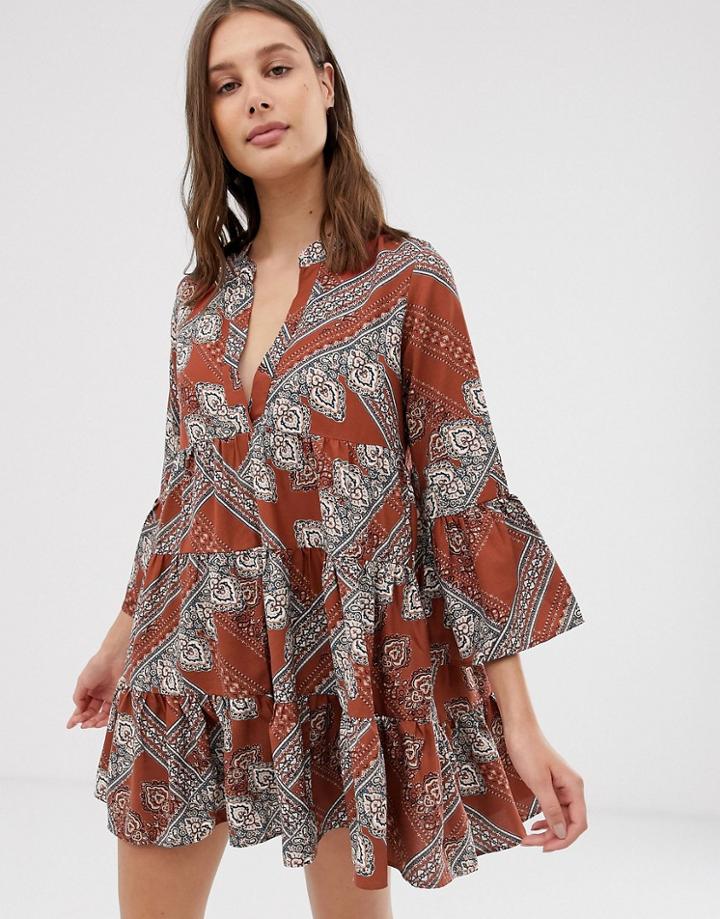 Only Paisley Print Smock Dress - Multi