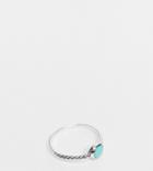 Kingsley Ryan Braided Ring With Turquoise Stone In Sterling Silver