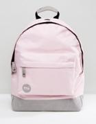 Mi-pac Classic Backpack In Blush Pink & Gray - Pink