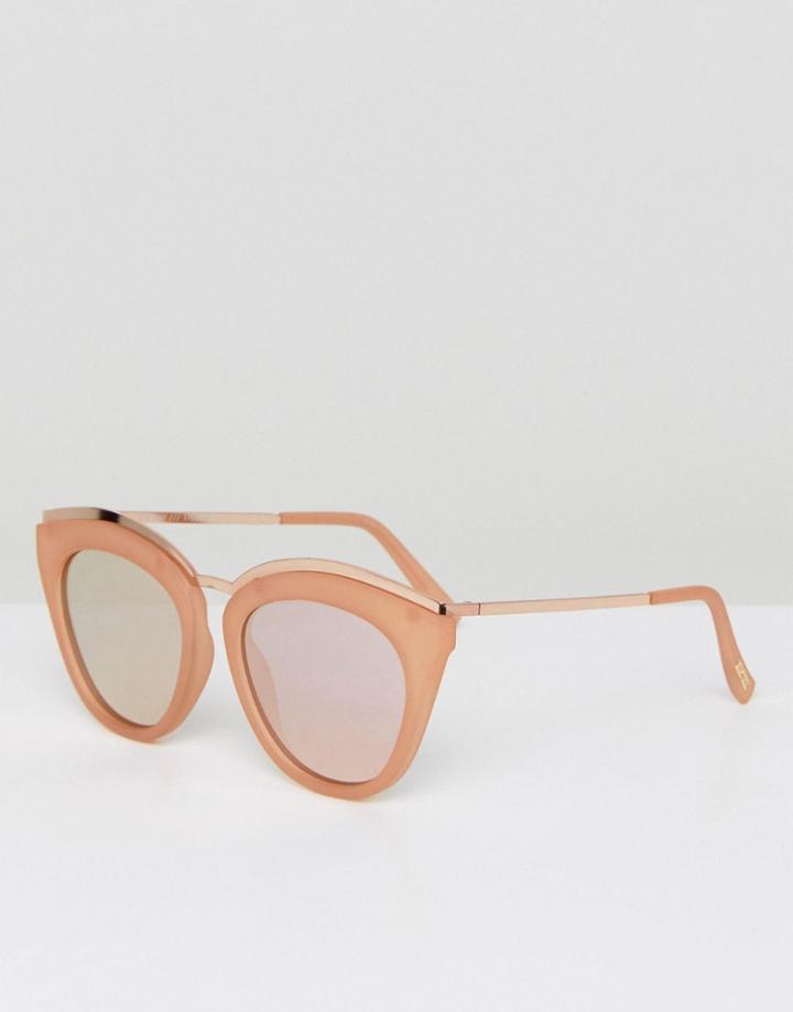 Le Specs Eye Skay Cat Eye Sunglasses In Pink - Pink