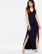 Wal G Maxi Dress With Side Splits - Navy