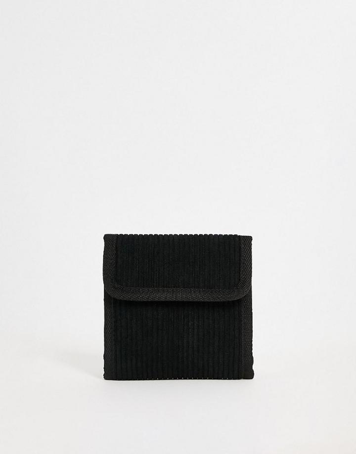 Asos Design Cord Wallet In Black