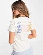 The North Face Himalayan Cropped T-shirt In Cream-white
