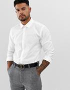 Harry Brown Slim Fit Poplin Shirt - White