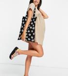 Influence Maternity Smock Dress In Beige-neutral