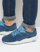 Puma R698 Knit Mesh Sneakers - Blue