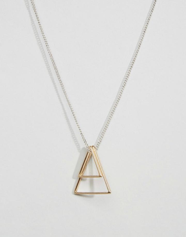 Icon Brand Geometric Necklace In Gold - Gold