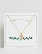 Johnny Loves Rosie Gold Pinecone Necklace - Gold