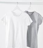 Daisy Street 2 Pack Crew Neck T-shirt In Gray & White-multi