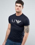 Armani Jeans Eagle Logo T-shirt Slim Fit In Navy - Navy
