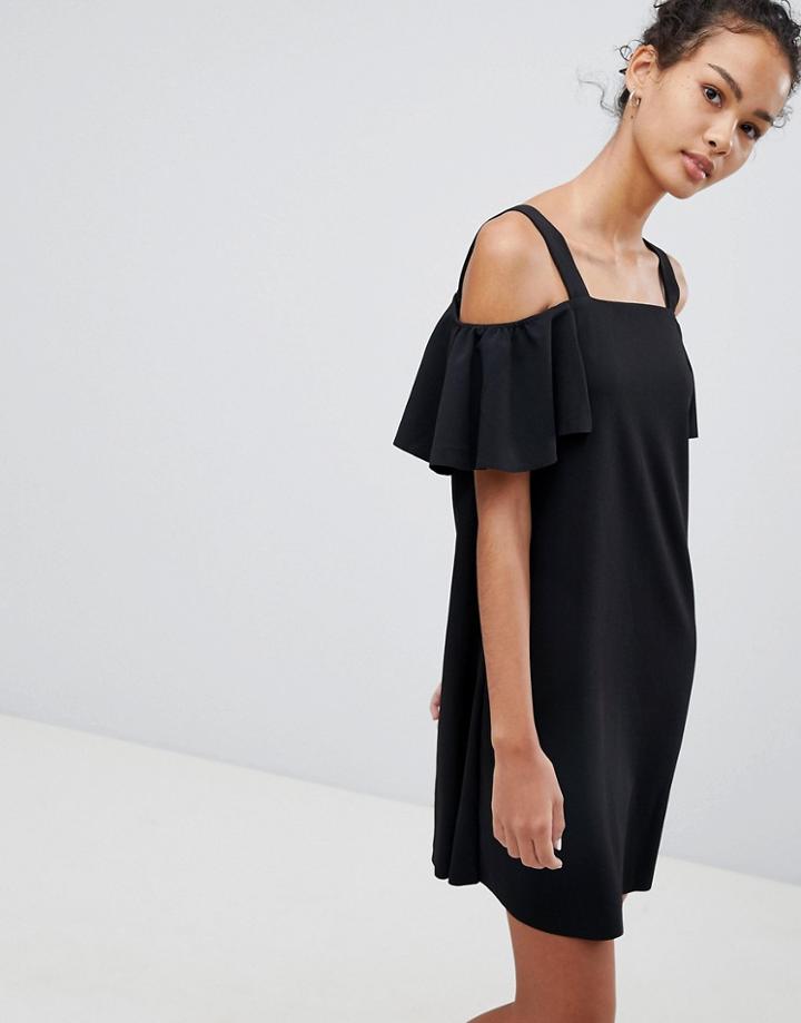 Jdy Bernadette Cold Shoulder Dress - Black
