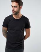 Boss Orange By Hugo Boss Raw Edge T-shirt Regular Fit In Black - Black