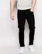 Asos Slim Jeans In 12.5oz True Black - True Black