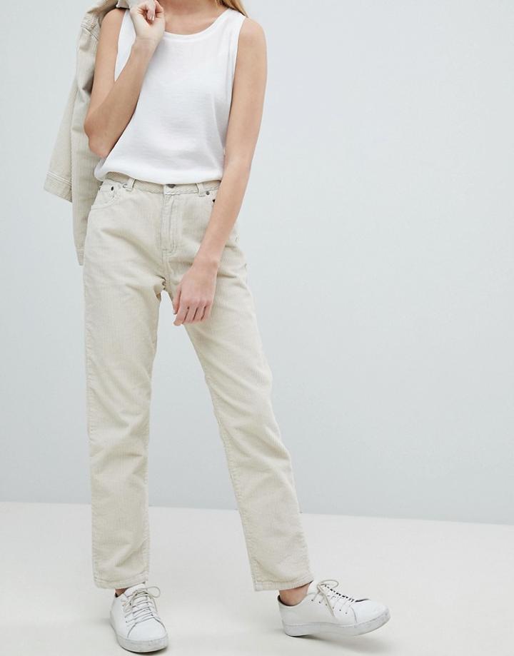 Dr Denim Pepper High Rise Jean In Cord - Beige