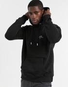 New Look Hoodie With Embroidered Nlm In Black