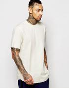 Asos Boxy T-shirt In Camel With Raw Edge Hem - Camel