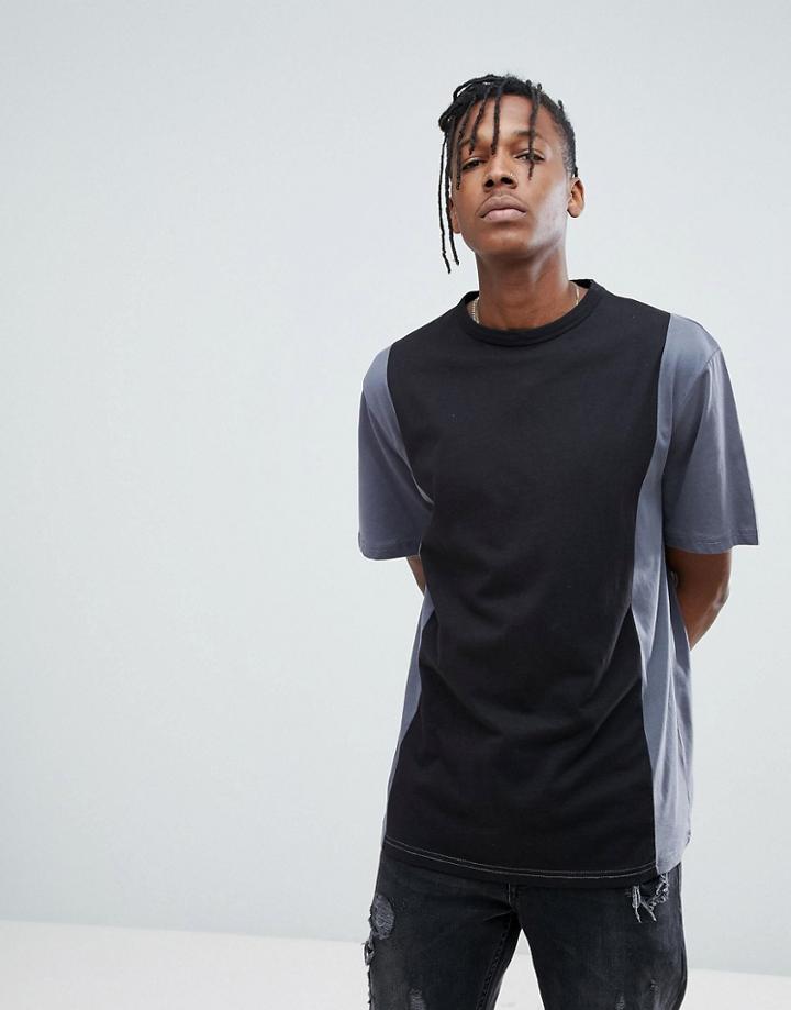 Systvm Paneled T-shirt - Black