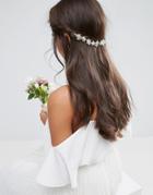 Asos Wedding Crystal Back Hair Crown - Clear