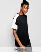 Unplugged Museum T-shirt With Contrast Sleeves - Black