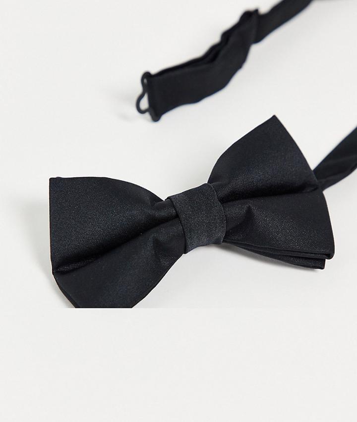 Asos Design Satin Bow Tie & Cummerbund Set In Black