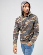 Only & Sons Hoodie With Drop Shoulder In Camo - Green